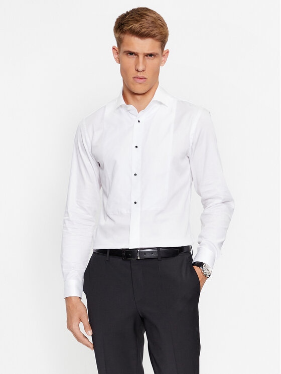 Boss Krekls H-Hank-Tux3-231 50503261 Balts Slim Fit