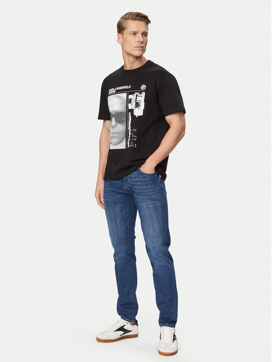 KARL LAGERFELD KARL LAGERFELD Traperice 265506-562843 Plava Tapered Fit