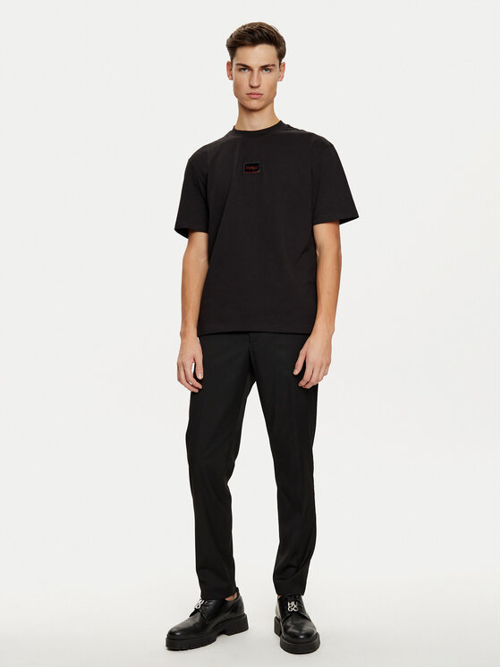 HUGO Hugo Marškinėliai Dugojelly 50524831 Juoda Relaxed Fit