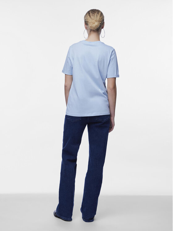 Pieces Pieces Tričko Ria 17086970 Modrá Regular Fit