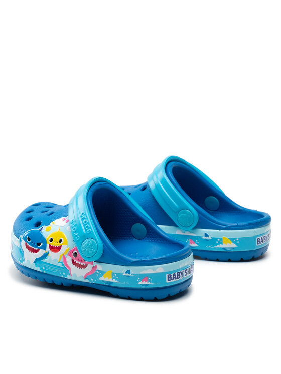 Crocs Crocs Klapki Crocsflbaby Shark Band Clog T 207066 Niebieski