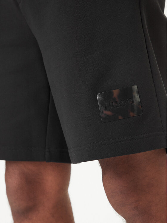 HUGO HUGO Szövet rövidnadrág Darix 50557471 Fekete Relaxed Fit
