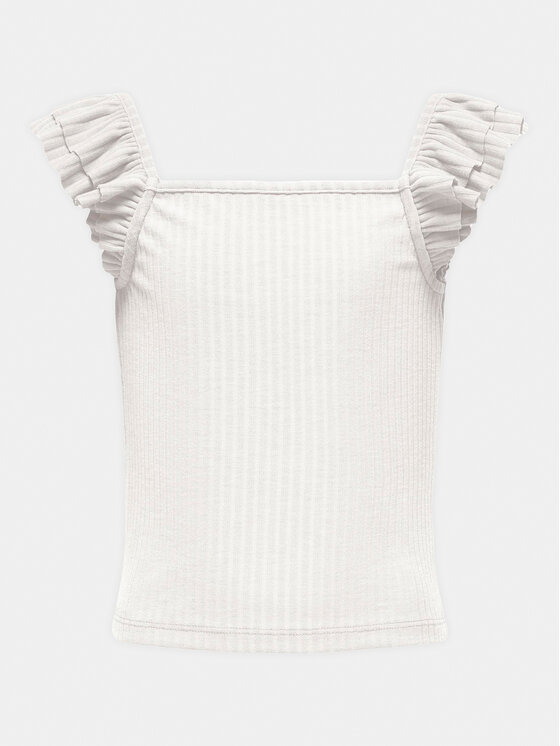 Kids ONLY Kids ONLY Top Nella 15317829 Biały Slim Fit