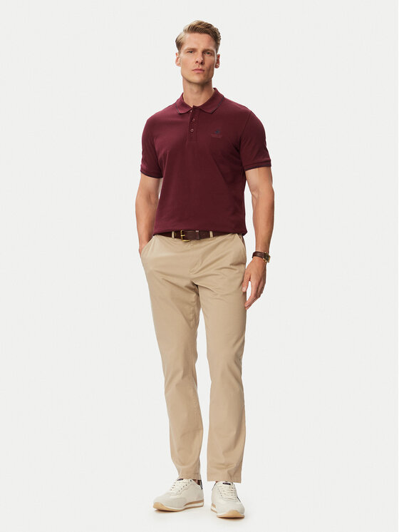 Beverly Hills Polo Club Beverly Hills Polo Club Polo P-SS26M-P42561 Μπορντό Regular Fit