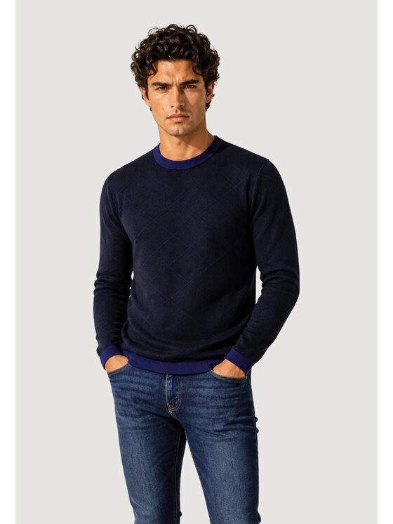 Armani Exchange Armani Exchange Sweter XM003012 AF26379 Niebieski Casual Fit
