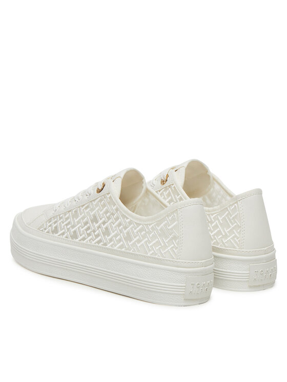 Tommy Hilfiger Tommy Hilfiger Sneakersy Vulc Embroidered Sneaker FW0FW08685 Biela