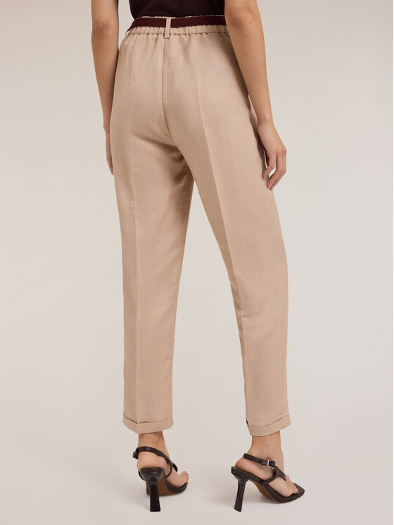 Motivi Motivi Spodnie materiałowe P293Q003953N002 Écru Regular Fit