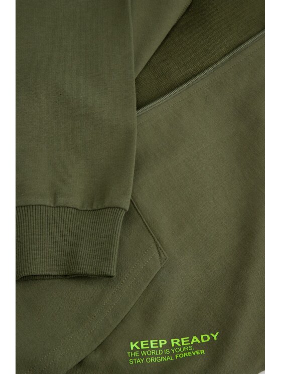 Coccodrillo Coccodrillo Mikina WC5132401VBA-027 Khaki Regular Fit