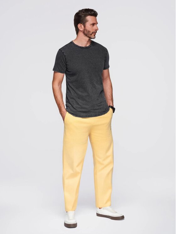 Ombre Ombre T-Shirt OM-TSWT-0116 Czarny Slim Fit