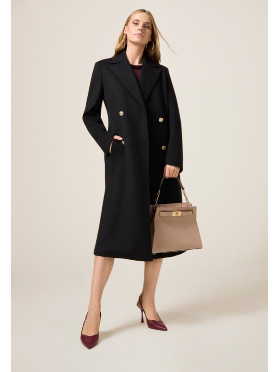 Oltre Oltre Płaszcz zimowy 0079R000474N033 Czarny Baggy Fit