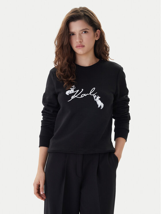 KARL LAGERFELD KARL LAGERFELD Bluză B1W20031 Negru Regular Fit