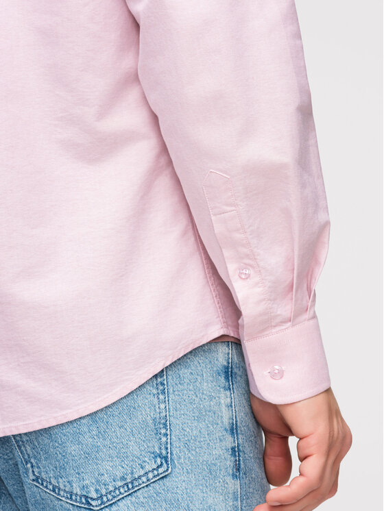 Ombre Ombre Koszula K705 Różowy jasny Regular Fit
