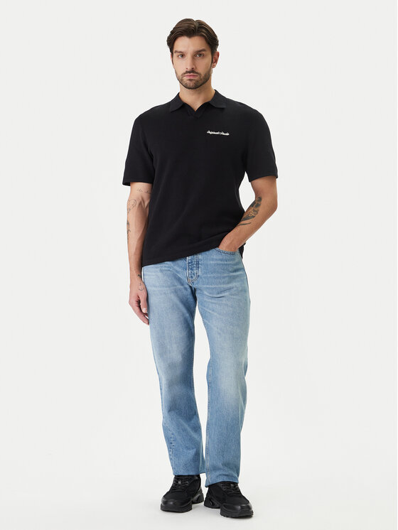 Jack & Jones Jack & Jones Polokošile Norrebro 12297926 Černá Relaxed Fit