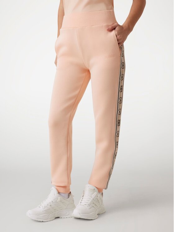 Guess Guess Spodnie materiałowe 147809 Różowy Slim Fit