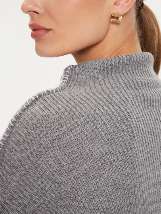 Max Mara Leisure Weekend Max Mara Sweter Fanfara 2426366178 Szary Relaxed Fit