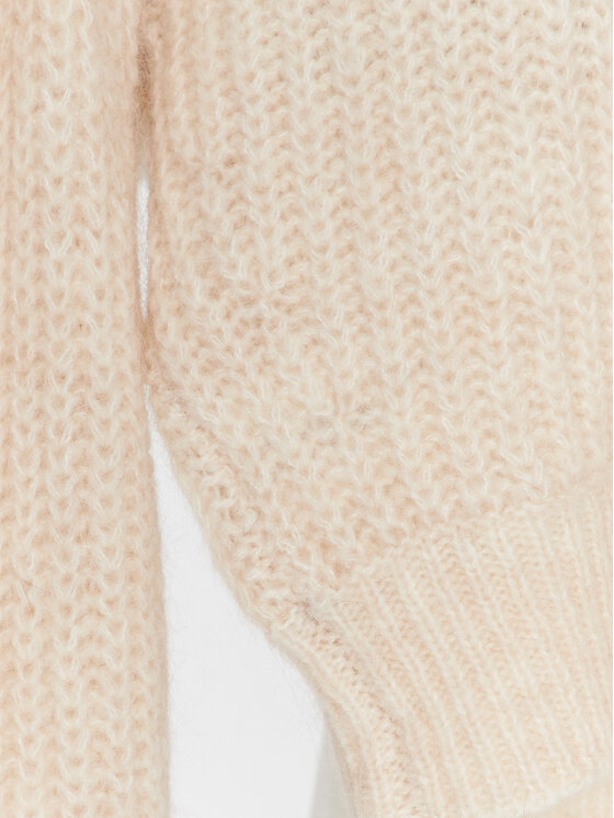 ROTATE ROTATE Sveter Knit Puff Sleeve RT2287 Écru Regular Fit