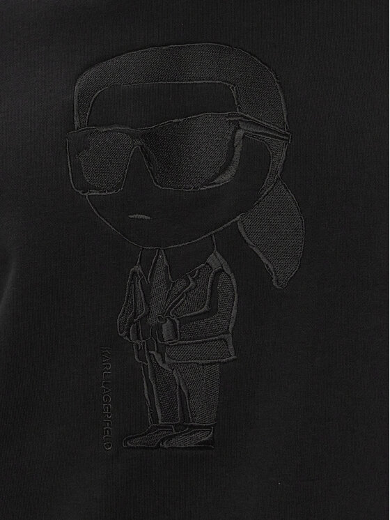 KARL LAGERFELD KARL LAGERFELD Džemperis ar kapuci 705011 563900 Melns Regular Fit