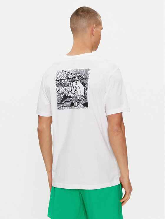 The North Face The North Face Tricou Redbox NF0A87NV Alb Regular Fit