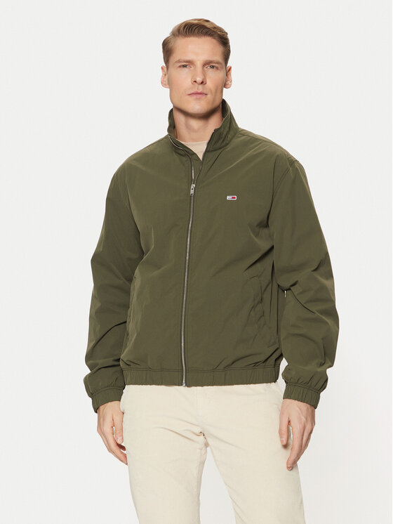 Tommy Jeans Tommy Jeans Bunda pro přechodné období Essential DM0DM20655 Zelená Regular Fit