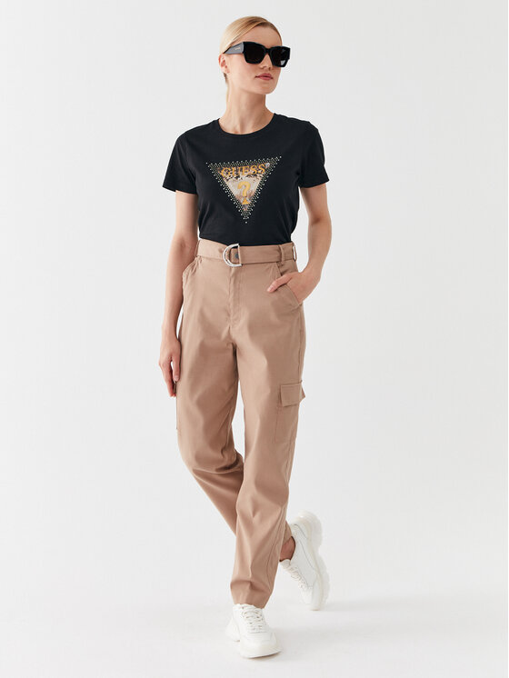 Guess Guess Marškinėliai W3YI41 I3Z14 Juoda Regular Fit
