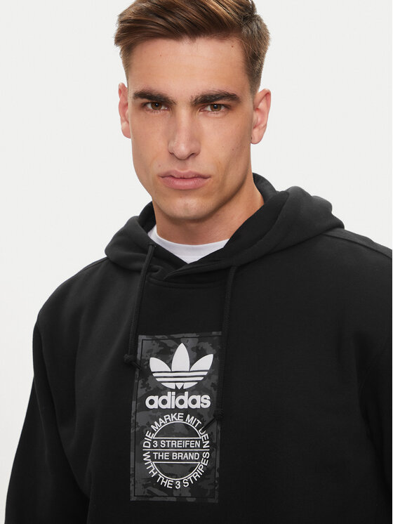 adidas adidas Majica dugih rukava Camo Label IZ2513 Crna Regular Fit