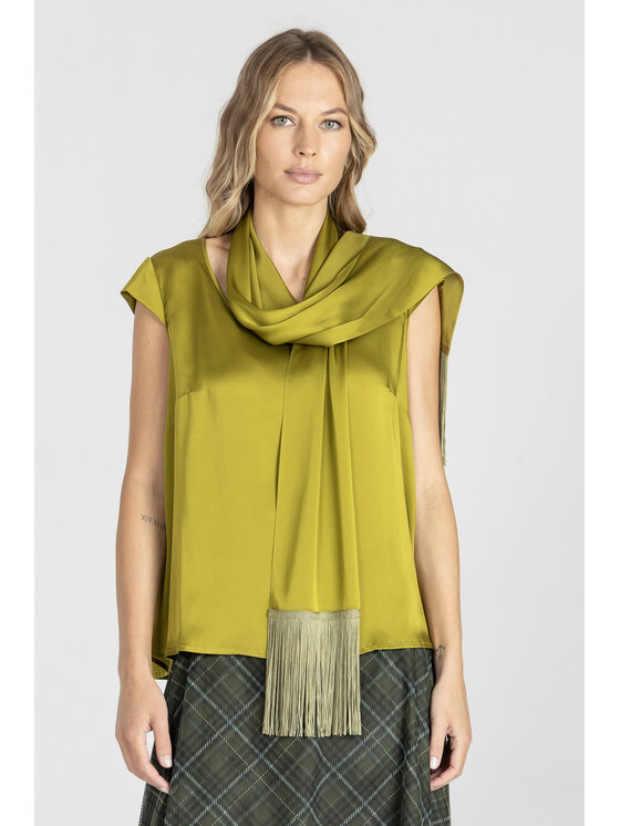 Deni Cler Milano Deni Cler Milano Top W-DC-0052-E5-A9-41-1 Zielony Regular Fit