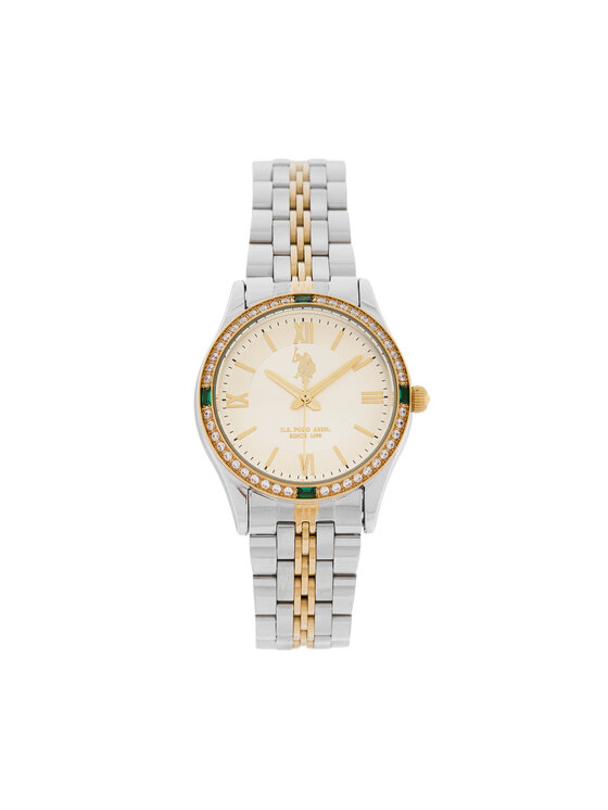 U.S. Polo Assn. U.S. Polo Assn. Zestaw zegarek i bransoletka Giselle USP6332TW Srebrny