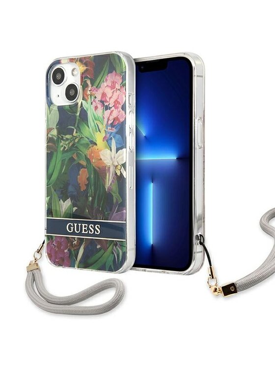 Guess Guess Etui na telefon Flower Cord Niebieski