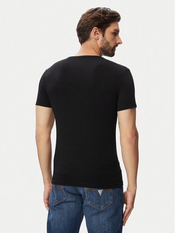 Guess Guess T-Shirt M6YI32 K3735 Μαύρο Extra Slim Fit