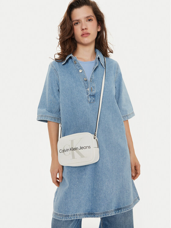 Calvin Klein Jeans Calvin Klein Jeans Τσάντα Sculpted Camera Bag18 Mono K60K610275 Λευκό