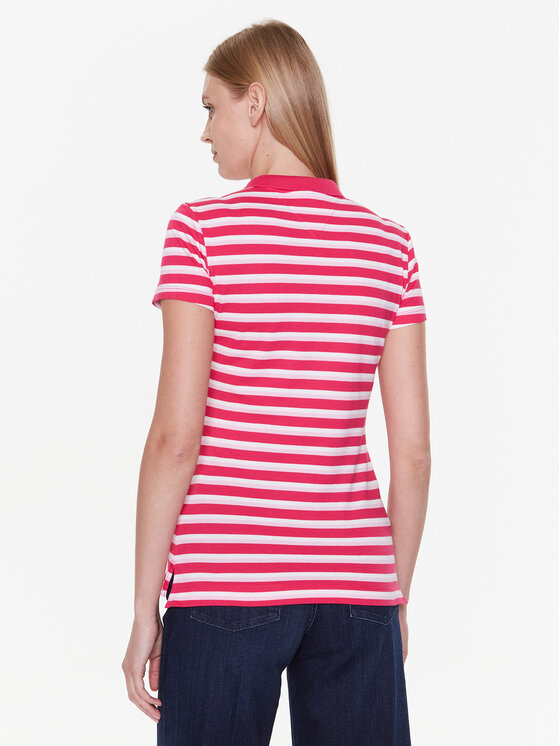 Tommy Hilfiger Tommy Hilfiger Tricou polo Stripe WW0WW27151 Roz Slim Fit
