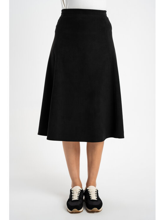 CLICK CLICK Midi sukňa 70-754 Čierna Classic Fit