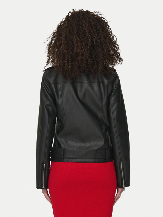 ONLY ONLY Куртка зі штучної шкіри Mille 15357332 Чорний Slim Fit