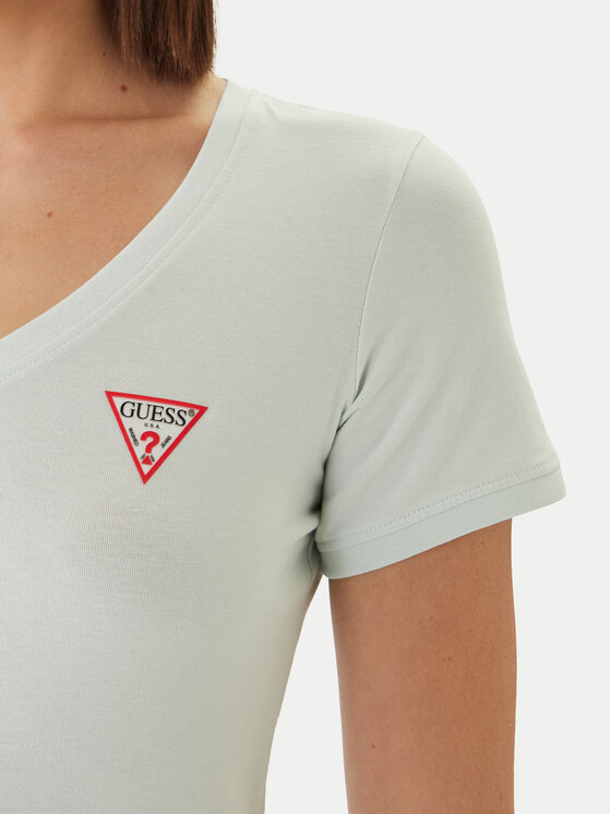 Guess Guess Póló W2YI45 J1314 Zöld Slim Fit