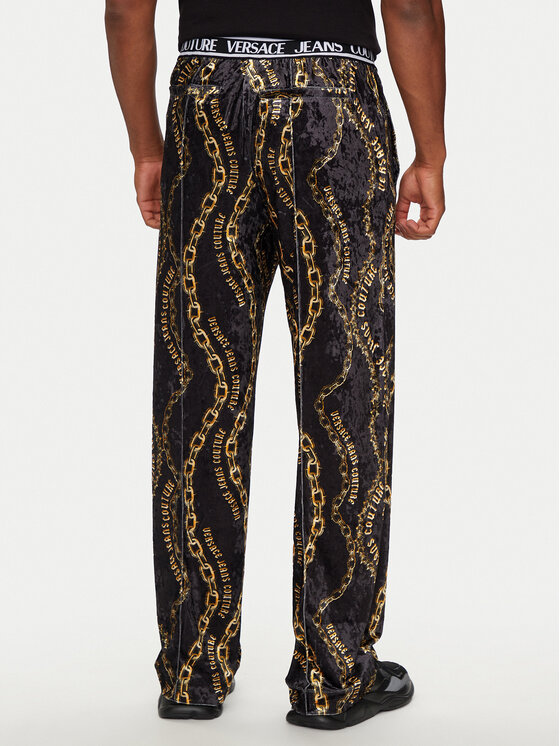Versace Jeans Couture Versace Jeans Couture Долнище анцуг 77GAA323 Черен Loose Fit