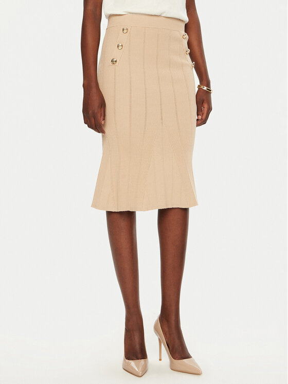 Marciano Guess Marciano Guess Миди пола 5RGD07 5810Z Бежов Regular Fit