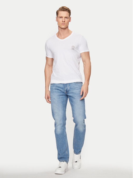 Versace Versace T-Shirt AUU01004 Biały Regular Fit