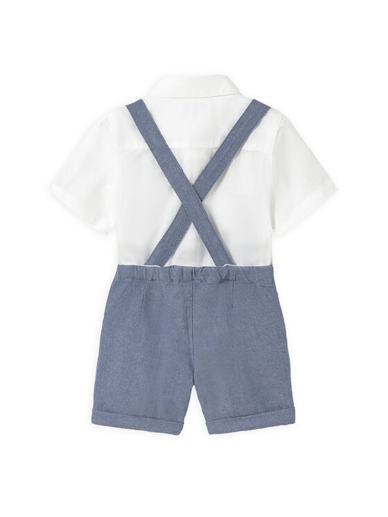 Mayoral Mayoral Set Hemd und Stoffshorts 1250 Blau Regular Fit