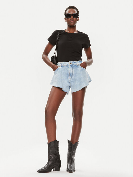 PINKO Pinko Pantaloni scurți de blugi Calma 100395 A1MS Albastru Relaxed Fit