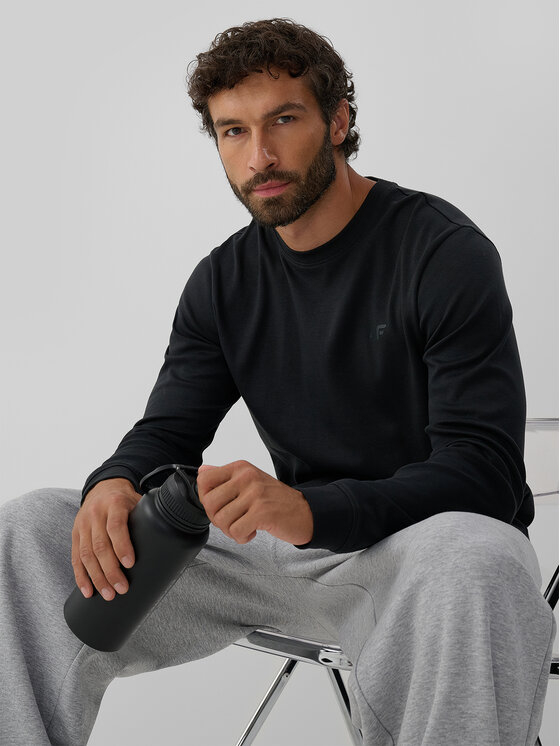 4F 4F Longsleeve casual Szary ciemny Regular Fit