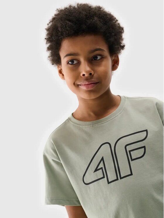 4F 4F T-Shirt 4FJWSS25TTSHM2325-41S Zielony Oversize