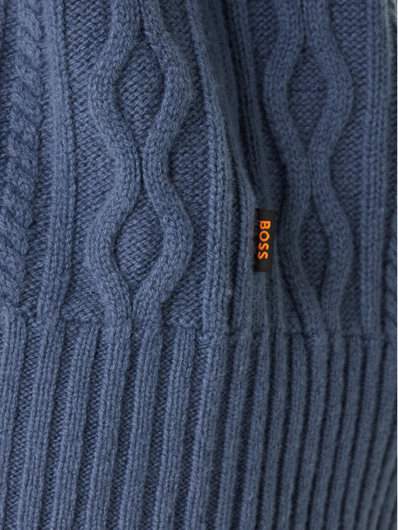 BOSS BOSS Pulover Kableto 50548689 Bleumarin Regular Fit