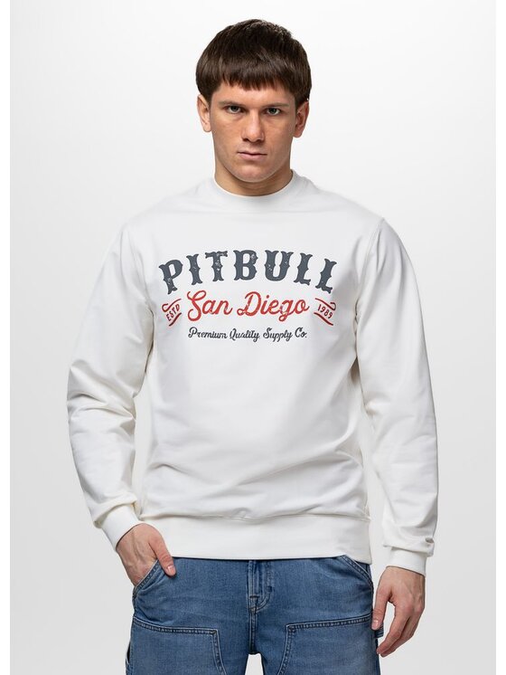 PITBULL PITBULL Bluza STRENGHT & RESPECT Biały Regular Fit