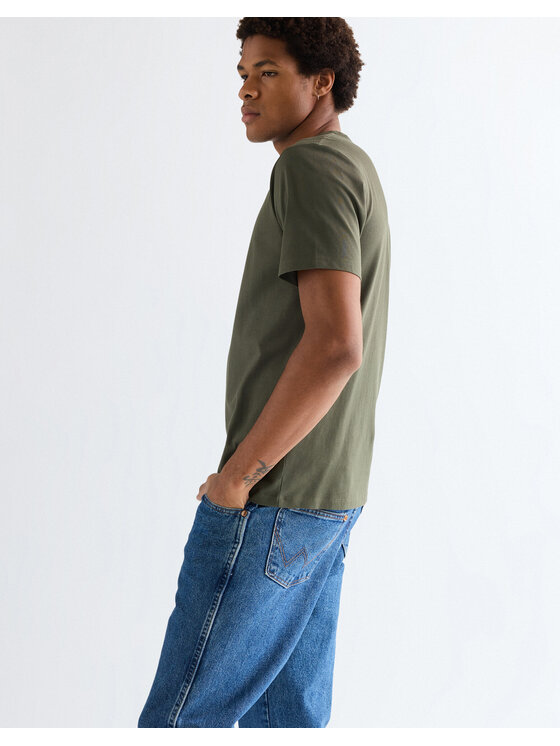 Wrangler Wrangler T-shirt SIGN OFF TEE Verde Regular Fit