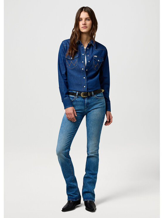 Wrangler Wrangler Jeansy BOOTCUT Niebieski Bootcut Fit