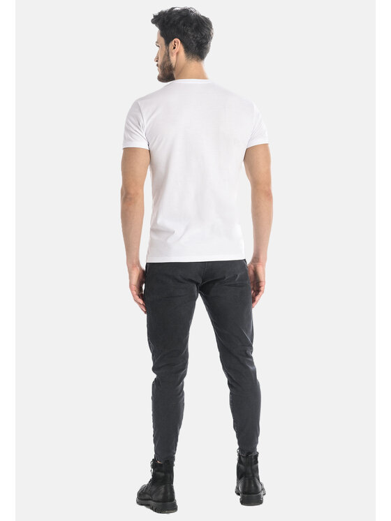 Teyli Teyli T-Shirt męski bawełniany Dany Biały Classic Fit
