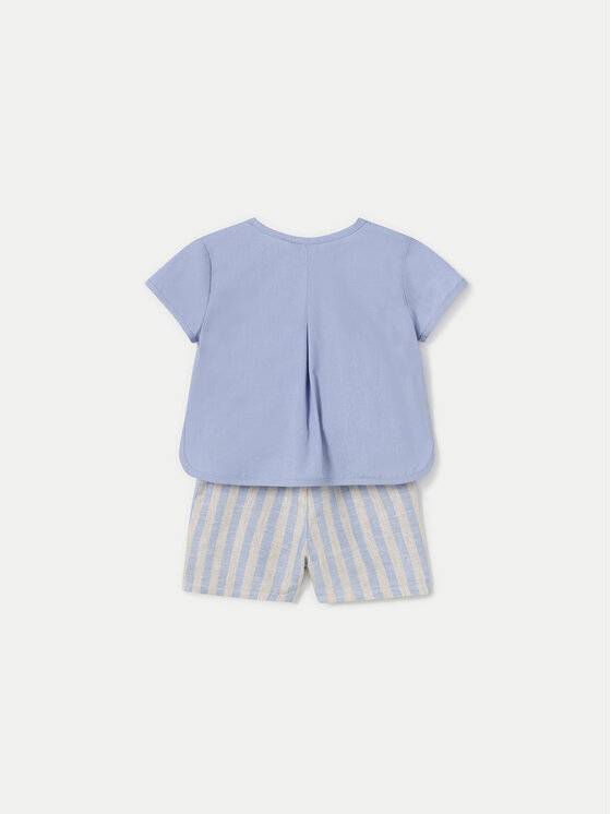 Mayoral Mayoral Set cămașă și șorturi din material textil 1219 Albastru Regular Fit