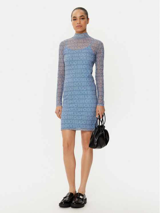 HUGO HUGO Rochie de zi Noella 50534704 Albastru Slim Fit