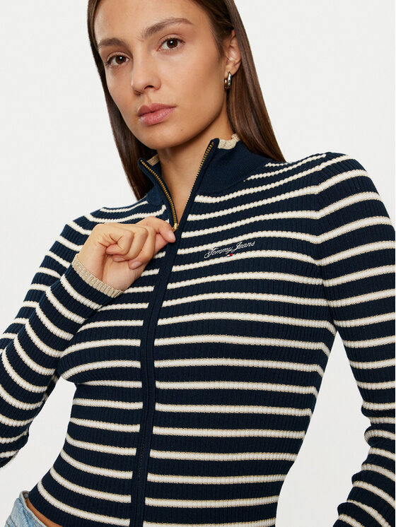 Tommy Jeans Tommy Jeans Sweter DW0DW19835 Granatowy Slim Fit