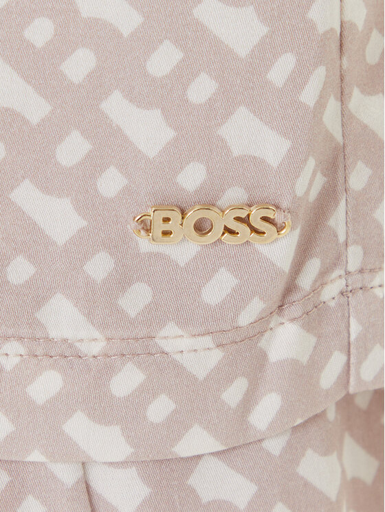 BOSS BOSS Pižamos marškiniai Sateen 50545615 Smėlio Relaxed Fit